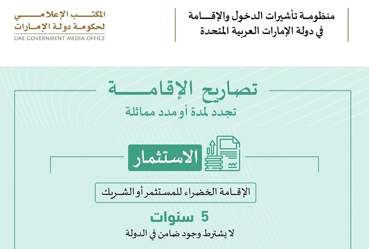 فيزا المستثمر 5 سنوات 