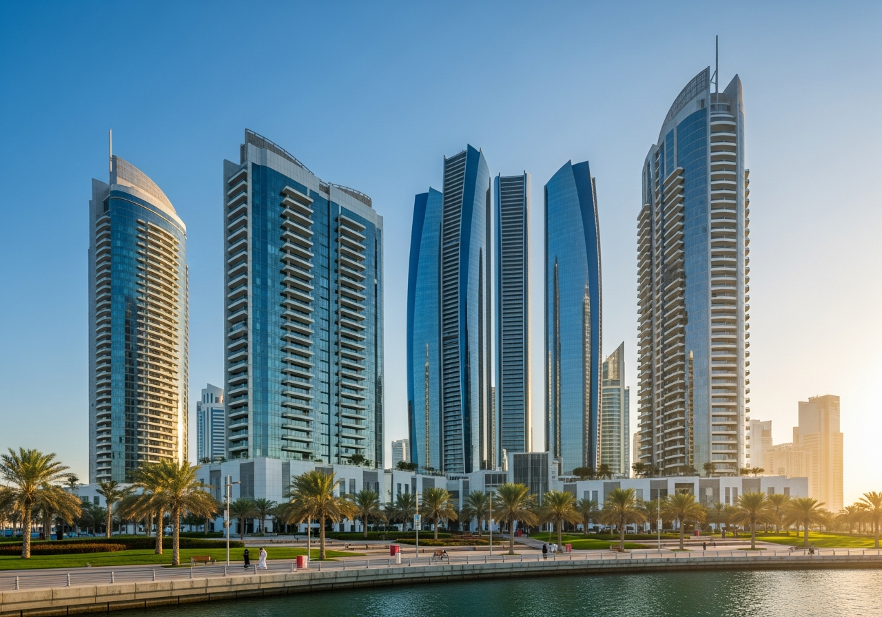 Luxury apartments for sale in Abu Dhabi for foreigners located in modern residential complexes near the waterfront