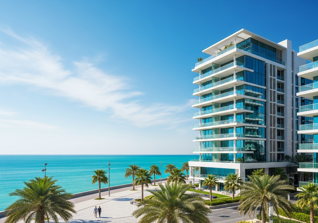 Appartement de luxe à vendre à Abou Dhabi avec une vue imprenable sur les eaux claires du Golfe Arabo-Persique