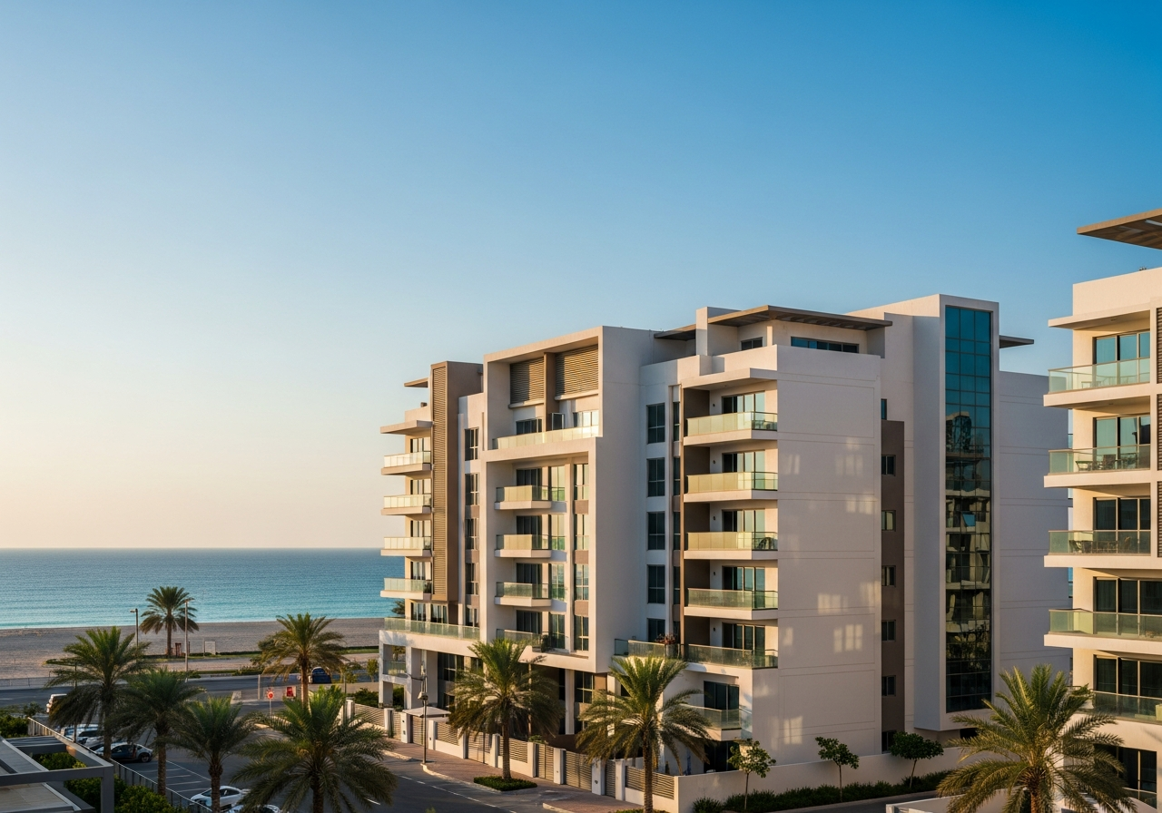 Ras El Khaimah Emirliği'nde çeşitli manzaralara sahip, modern bitişli ekonomik ve ucuz satılık daireler.