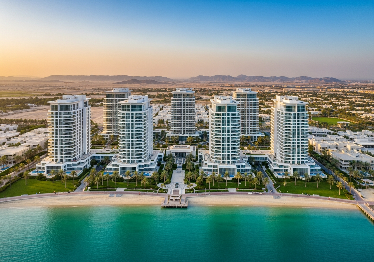 Appartements modernes Freehold à vendre à Ras Al Khaimah avec façades vitrées et vues remarquables