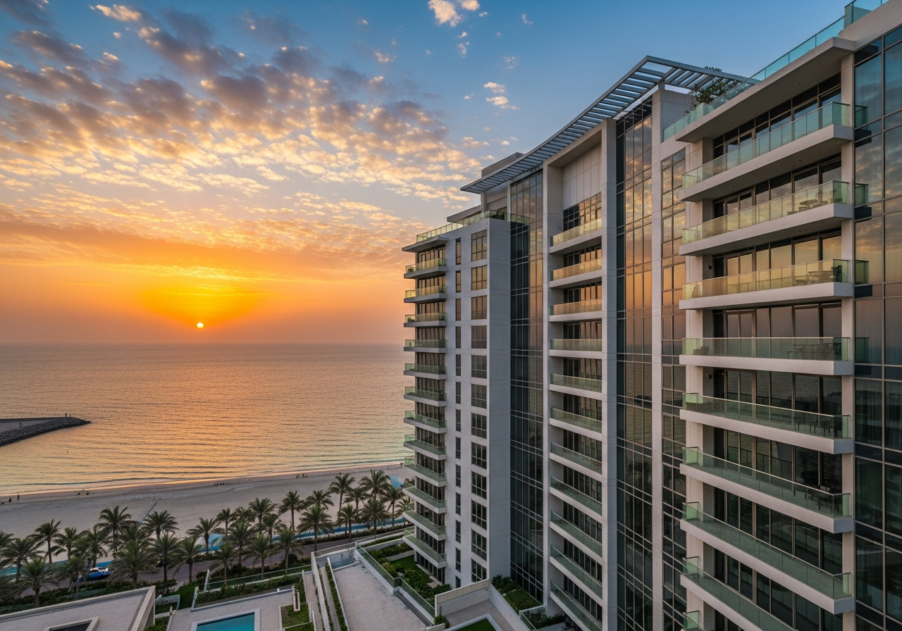 Ras Al Khaimah'ta deniz manzaralı, yatırım projelerinde satılık modern lüks daireler