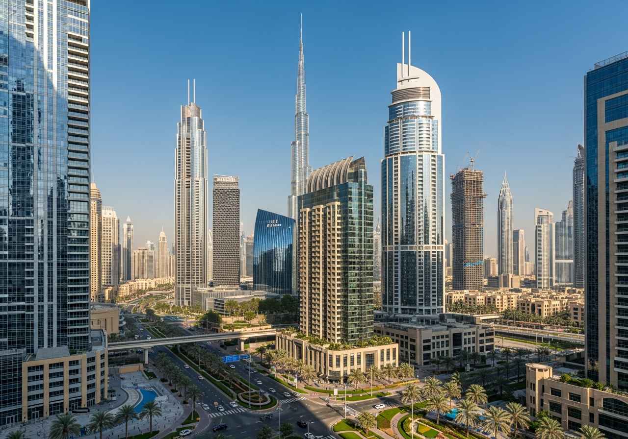 Dubai'de modern bir ticari kulede taksitli satılık çağdaş ofis, yatırım fırsatı olarak