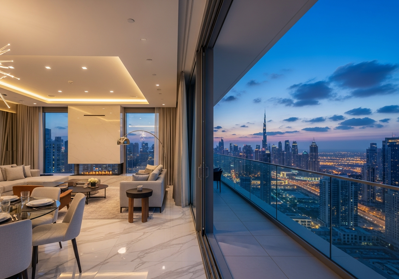 Appartement penthouse de luxe à vendre à Mohammed Bin Rached City avec piscine privée et grande terrasse