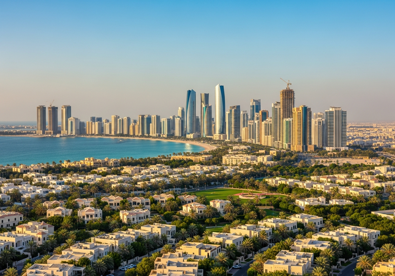 Biens immobiliers d’investissement à vendre à Abu Dhabi montrant le développement de l’infrastructure et les options résidentielles disponibles