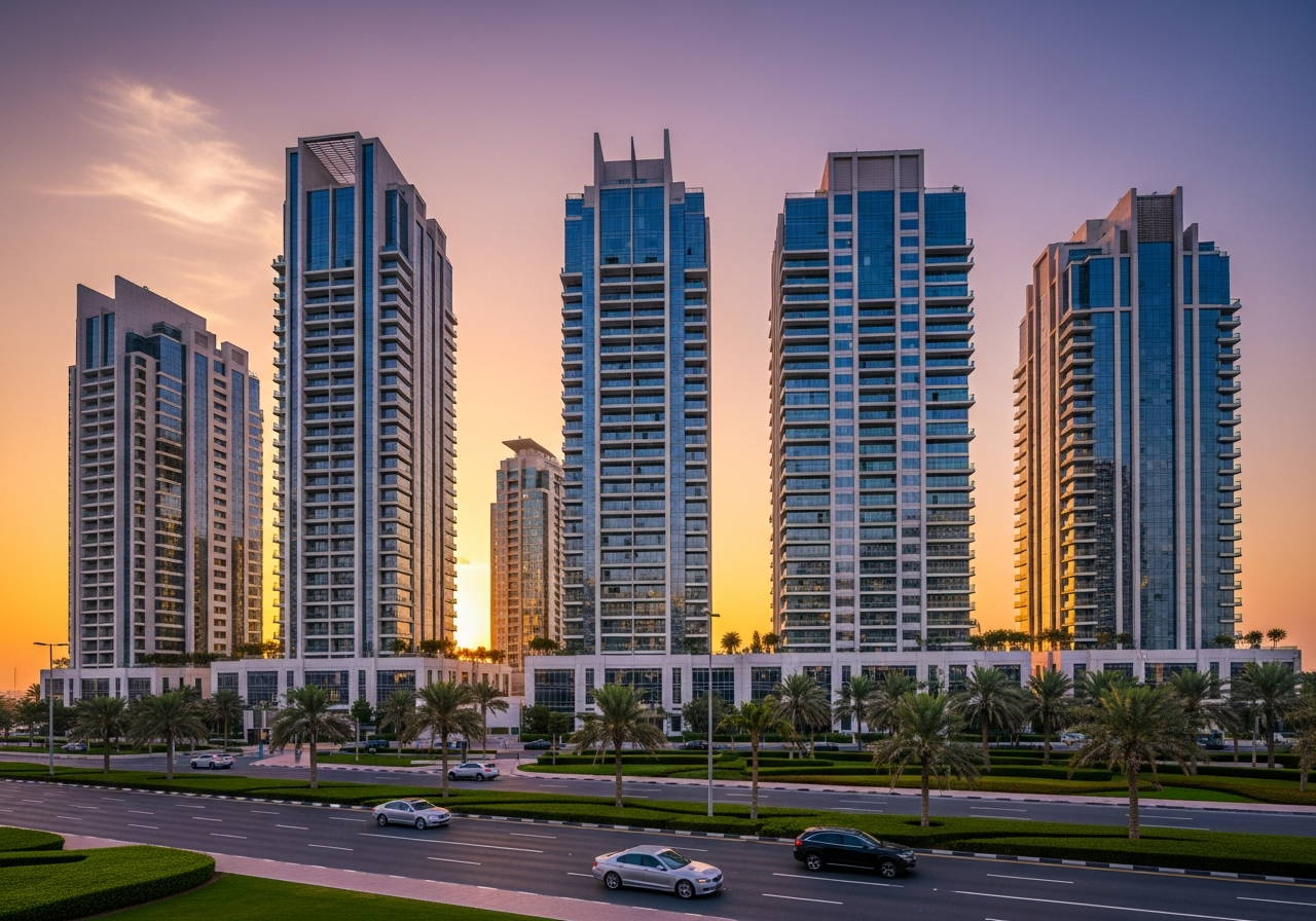 واجهة مبنى سكني فاخر ضمن عقارات للبيع في أبو ظبي إعادة بيع معروضة للاستثمار
